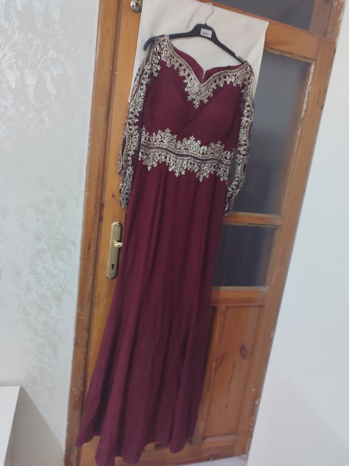 bordo abiye - Görsel 2