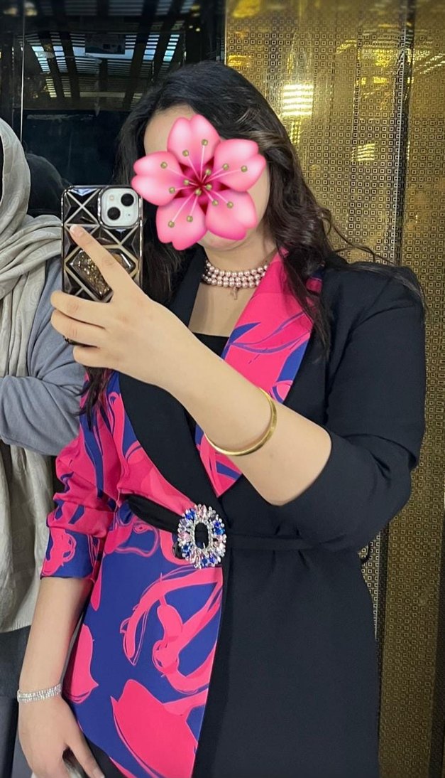 Pullu Bağlamalı Pembe Siyah Kadın Blazer - Görsel 3