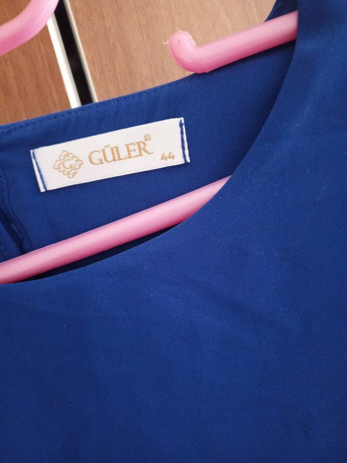 Mavi Uzun Kollu Salaş Hamile Tunik - Görsel 3