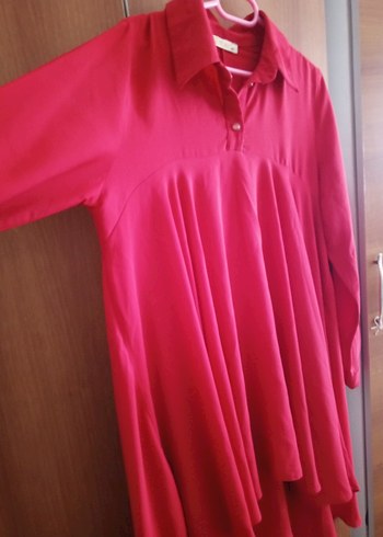 Pembe Uzun Kollu Salaş Tunik - Görsel 3