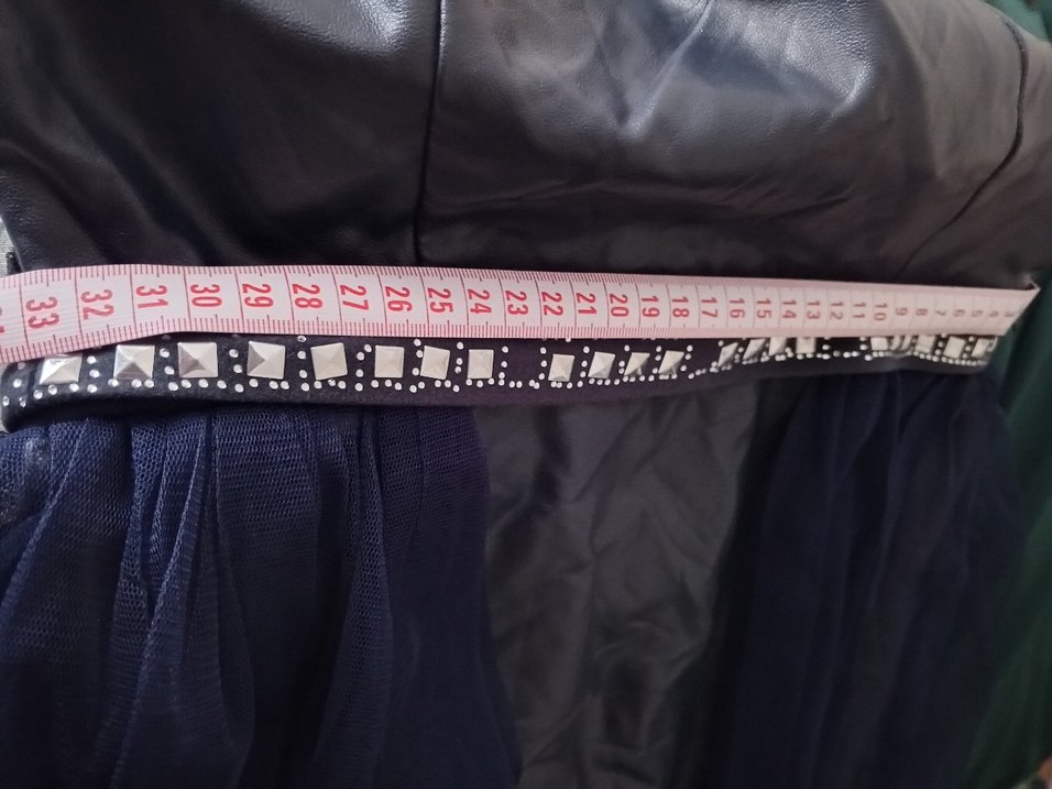 Straplez Lacivert Uzun Abiye Elbise - Görsel 5