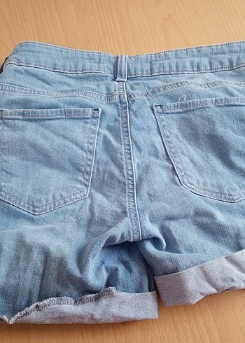 Kadın Mavi Midi Denim Şort - Görsel 3