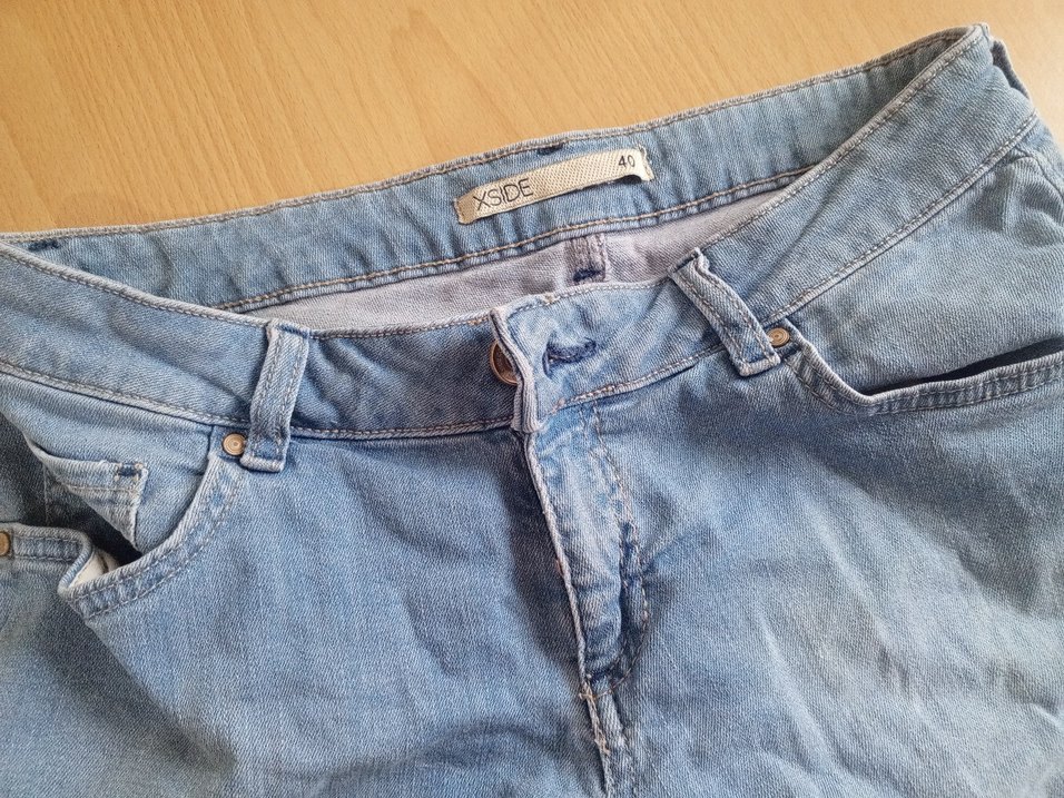 Kadın Mavi Midi Denim Şort - Görsel 2