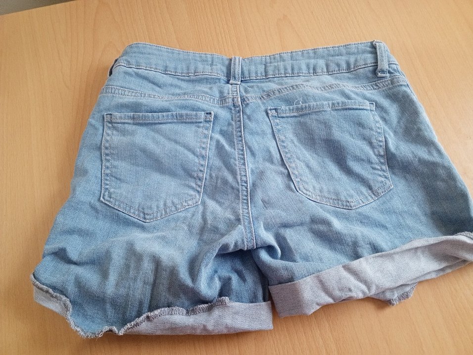Kadın Mavi Midi Denim Şort - Görsel 3