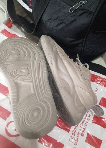 Bej Kadın Dolgu Topuk Spor Ayakkabı - Görsel 2