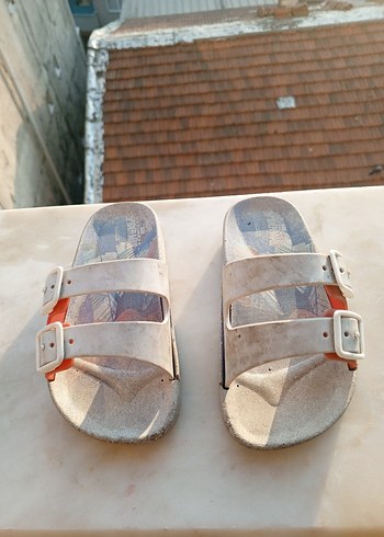 Tokalı Beyaz Erkek Terlik - Görsel 2