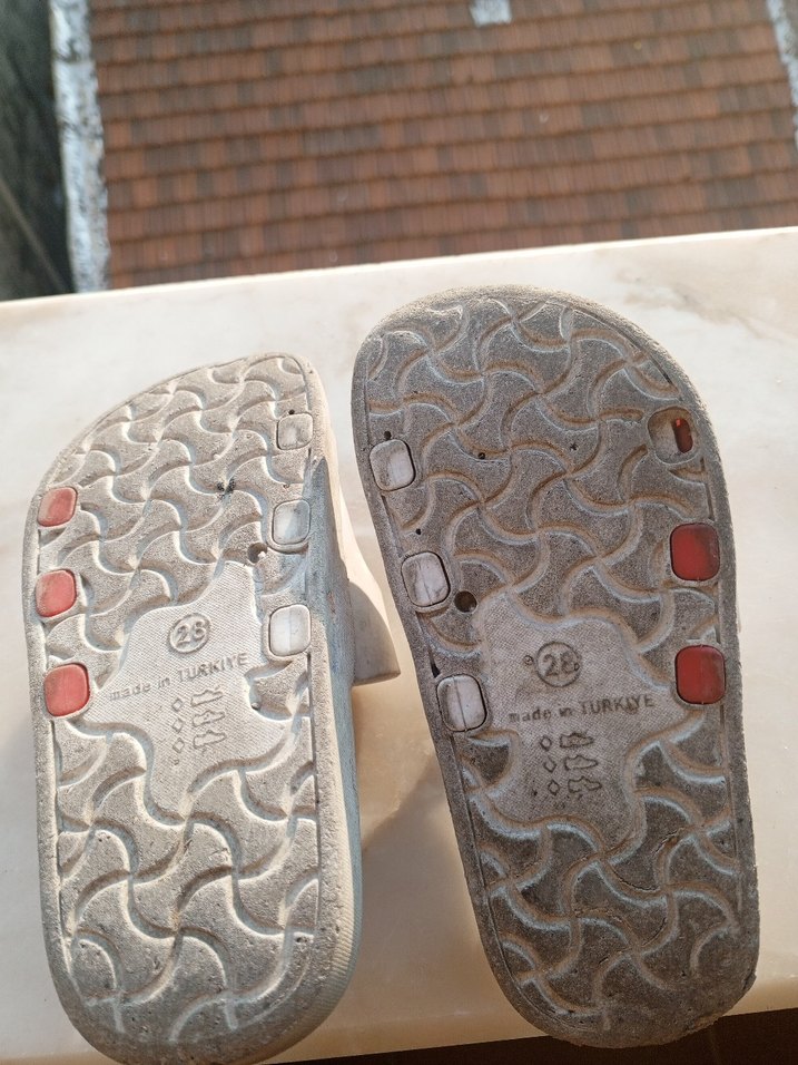 Tokalı Beyaz Erkek Terlik - Görsel 3