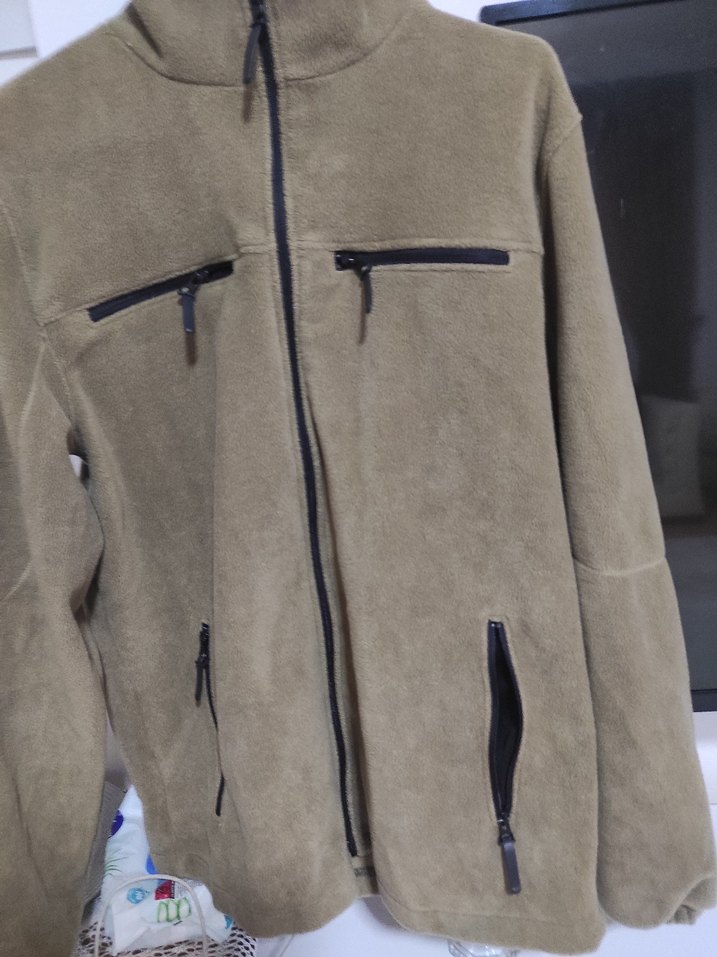 haki renk Erkek Polar Ceket - Görsel 2