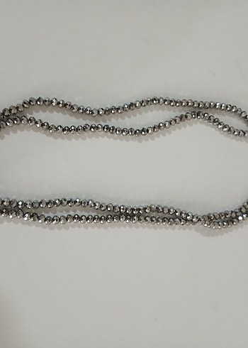 Gri Boncuklu Yılan Desenli Kadın El Zinciri - Görsel 4