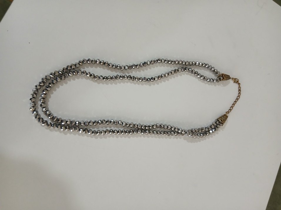 Gri Boncuklu Yılan Desenli Kadın El Zinciri - Görsel 4