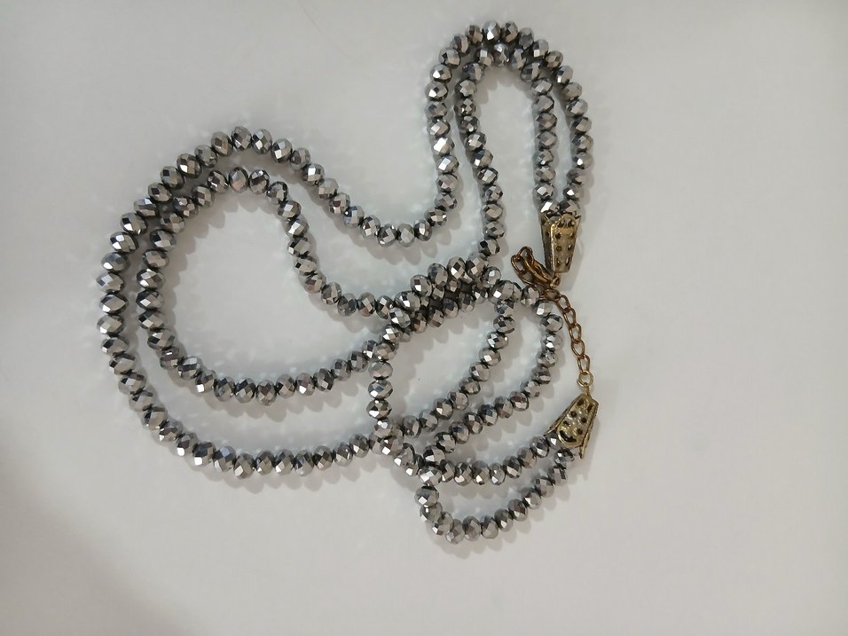 Gri Boncuklu Yılan Desenli Kadın El Zinciri - Görsel 3