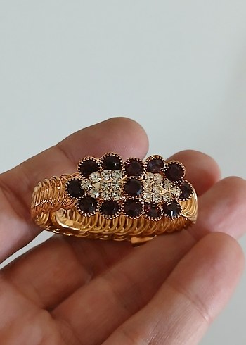 Bordo Taşlı Bohem Kadın Bileklik - Görsel 3