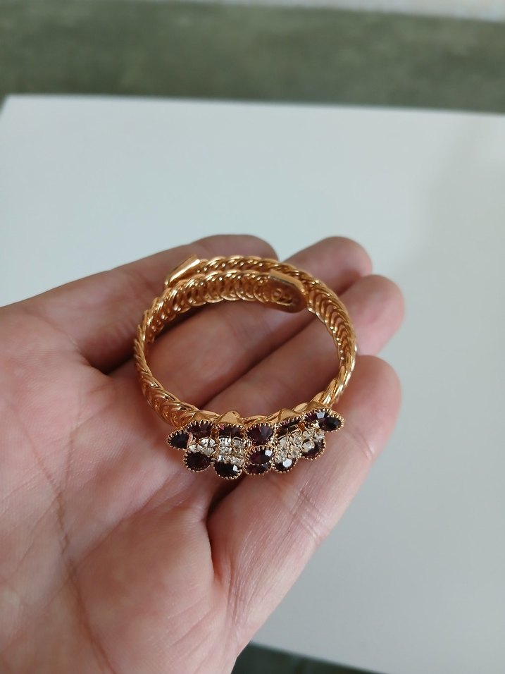 Bordo Taşlı Bohem Kadın Bileklik - Görsel 2