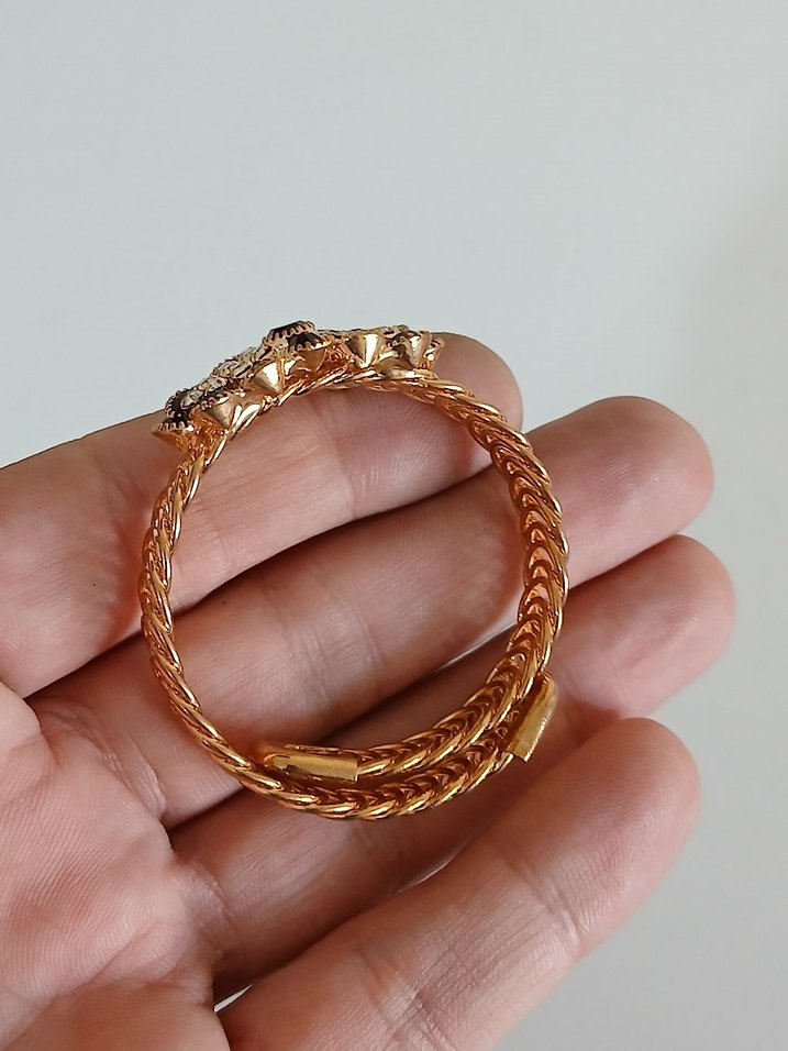 Bordo Taşlı Bohem Kadın Bileklik - Görsel 5