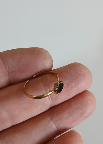 Vintage Düğmeli Altın Kadın Yüzük - Görsel 5