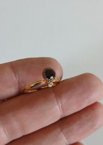 Vintage Düğmeli Altın Kadın Yüzük - Görsel 7
