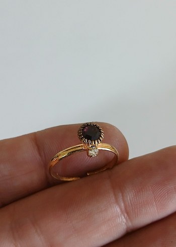 Vintage Düğmeli Altın Kadın Yüzük - Görsel 8