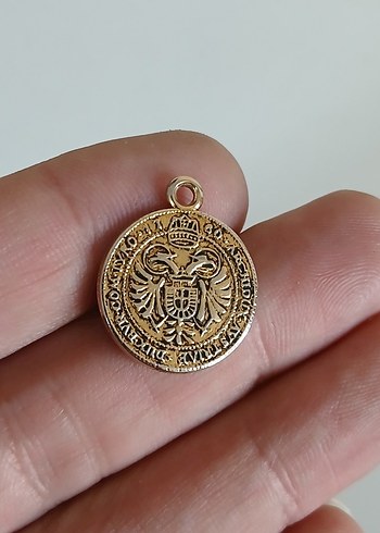 Zincir Detaylı Altın Renkli Vintage Kadın Charm - Görsel 2