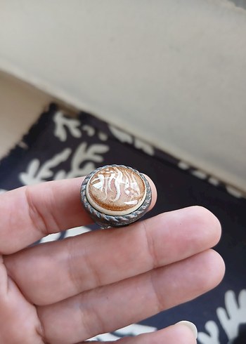 Bej Vintage Bohem Erkek Yüzük - Görsel 3