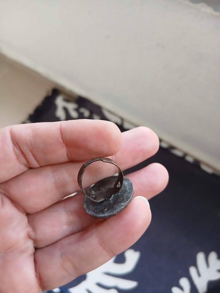 Bej Vintage Bohem Erkek Yüzük - Görsel 2