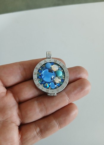 Kadın Mavi Pullu Kolye Ucu - Görsel 6