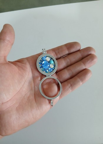 Kadın Mavi Pullu Kolye Ucu - Görsel 5