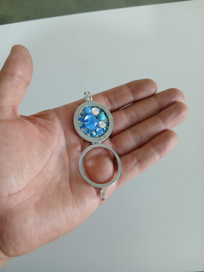 Kadın Mavi Pullu Kolye Ucu - Görsel 5