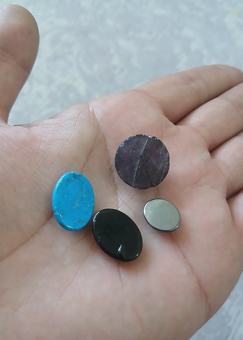 Turkuaz ve Siyah Tırnak Süsleme Taşları - Görsel 3
