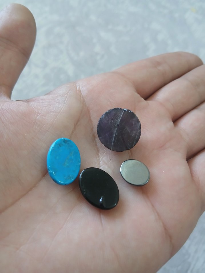 Turkuaz ve Siyah Tırnak Süsleme Taşları - Görsel 3