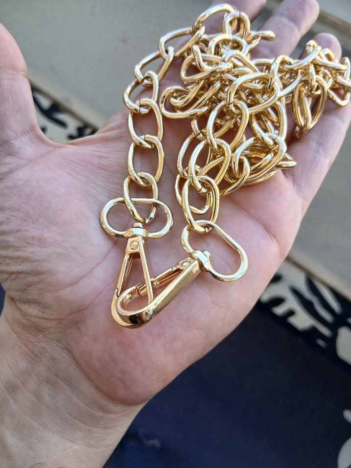 Kadın Parlak Altın Zincir Detaylı El Zinciri - Görsel 4