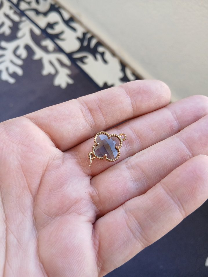 Boncuklu Vintage Gri Kadın Charm - Görsel 2