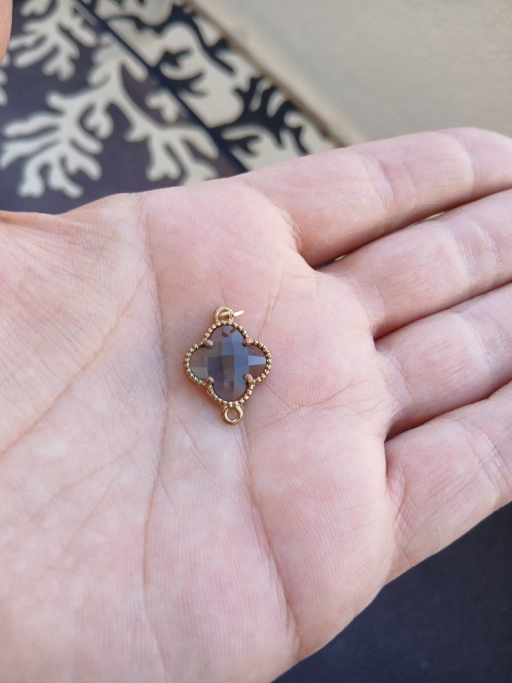 Boncuklu Vintage Gri Kadın Charm - Görsel 3