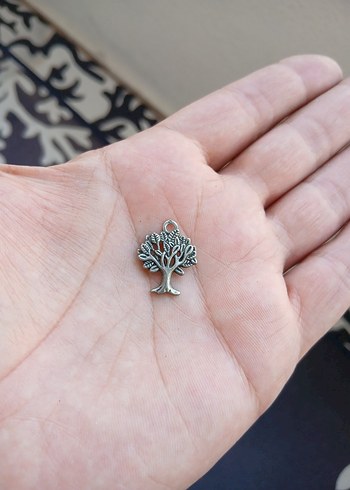 Boncuklu İşlemeli Bohem Ağacı Charm - Görsel 2