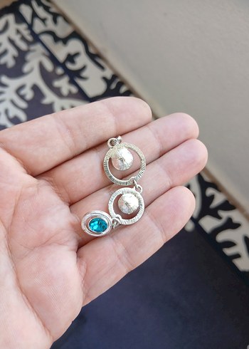 Turkuaz Parlak Taşlı Kadın Charm - Görsel 2