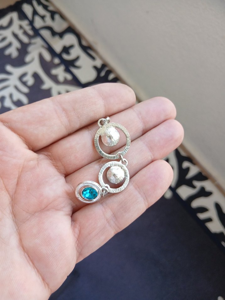 Turkuaz Parlak Taşlı Kadın Charm - Görsel 2