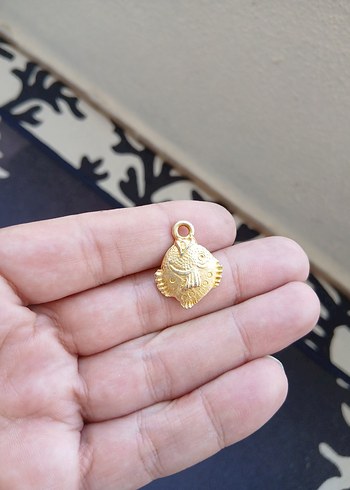 Altın Renkli Püsküllü Bohem Balık Charm - Görsel 3