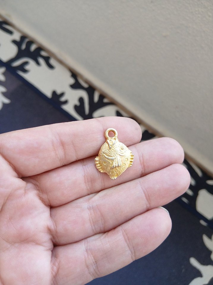 Altın Renkli Püsküllü Bohem Balık Charm - Görsel 3