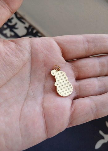 Beyaz Boncuklu Kar Adam Charm - Görsel 2