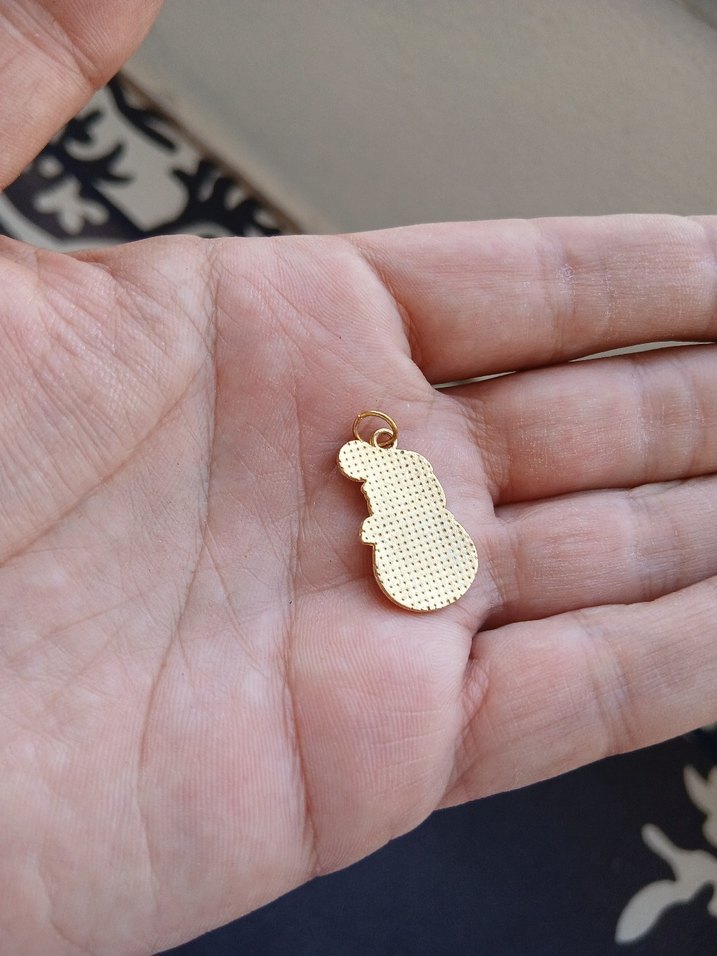 Beyaz Boncuklu Kar Adam Charm - Görsel 2