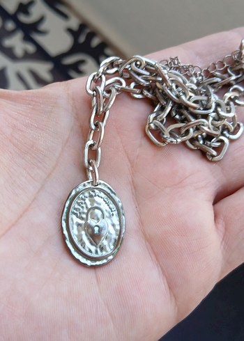 Altın Renk Zincir Detaylı Vintage Kadın Kolye - Görsel 3