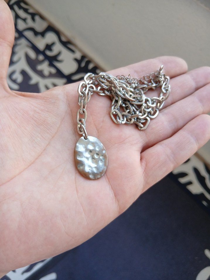 Altın Renk Zincir Detaylı Vintage Kadın Kolye - Görsel 2