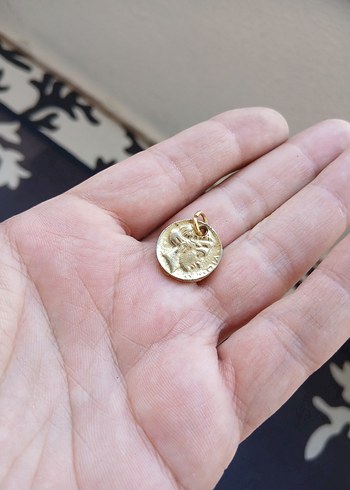 Altın Renkli Nostaljik Charm Kolye Ucu - Görsel 2