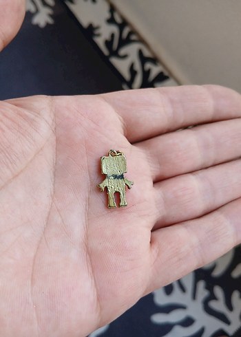 Renkli Boncuklu Robot Kadın Charm - Görsel 2