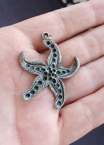 Gri Deniz Yıldızı Boncuklu Bohem Charm - Görsel 2