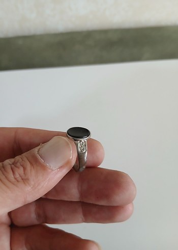 Siyah Minimalist Erkek Yüzük - Görsel 3
