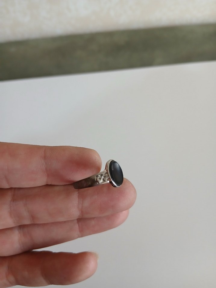 Siyah Minimalist Erkek Yüzük - Görsel 2