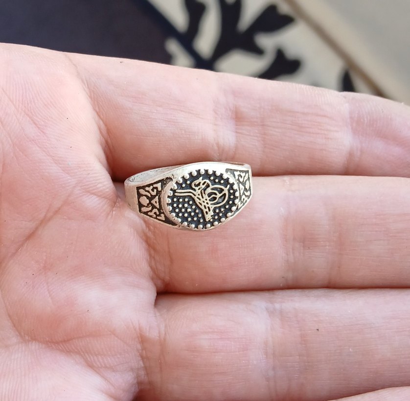 Vintage Erkek Altın Renk Yüzük - Görsel 4