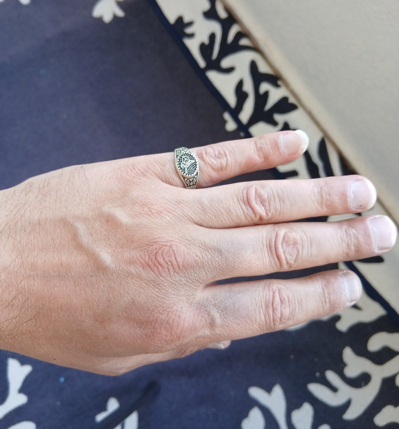 Vintage Erkek Altın Renk Yüzük - Görsel 3