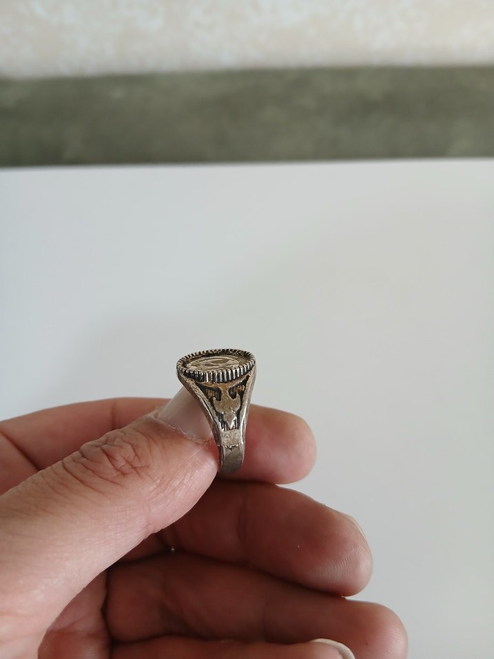 Parlak Altın Vintage Erkek Yüzük - Görsel 3