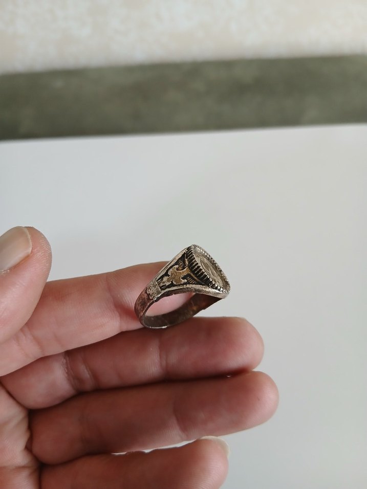 Parlak Altın Vintage Erkek Yüzük - Görsel 4